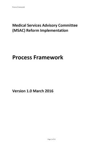 MSAC Process Framework